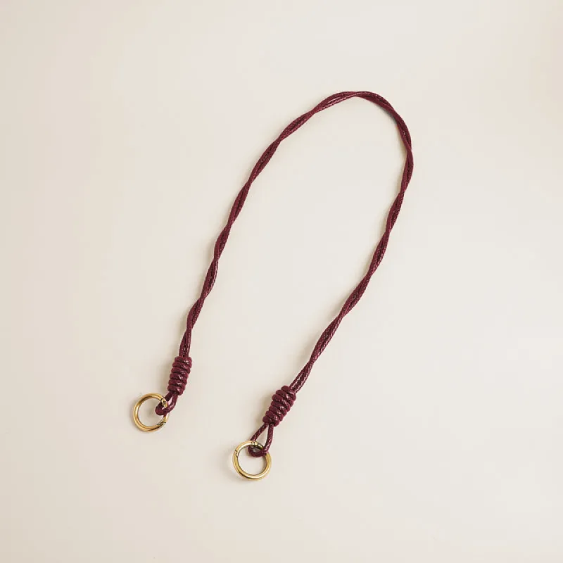 Leather Rope Crossbody Strap - Wine sold by Parker Thatch