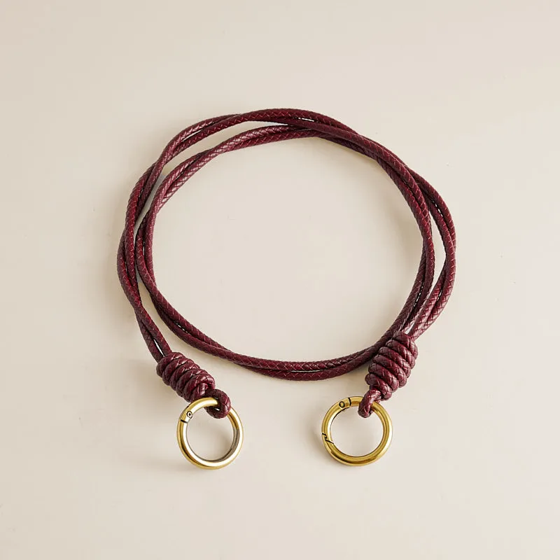 Leather Rope Crossbody Strap - Wine sold by Parker Thatch product image thumbnail 2