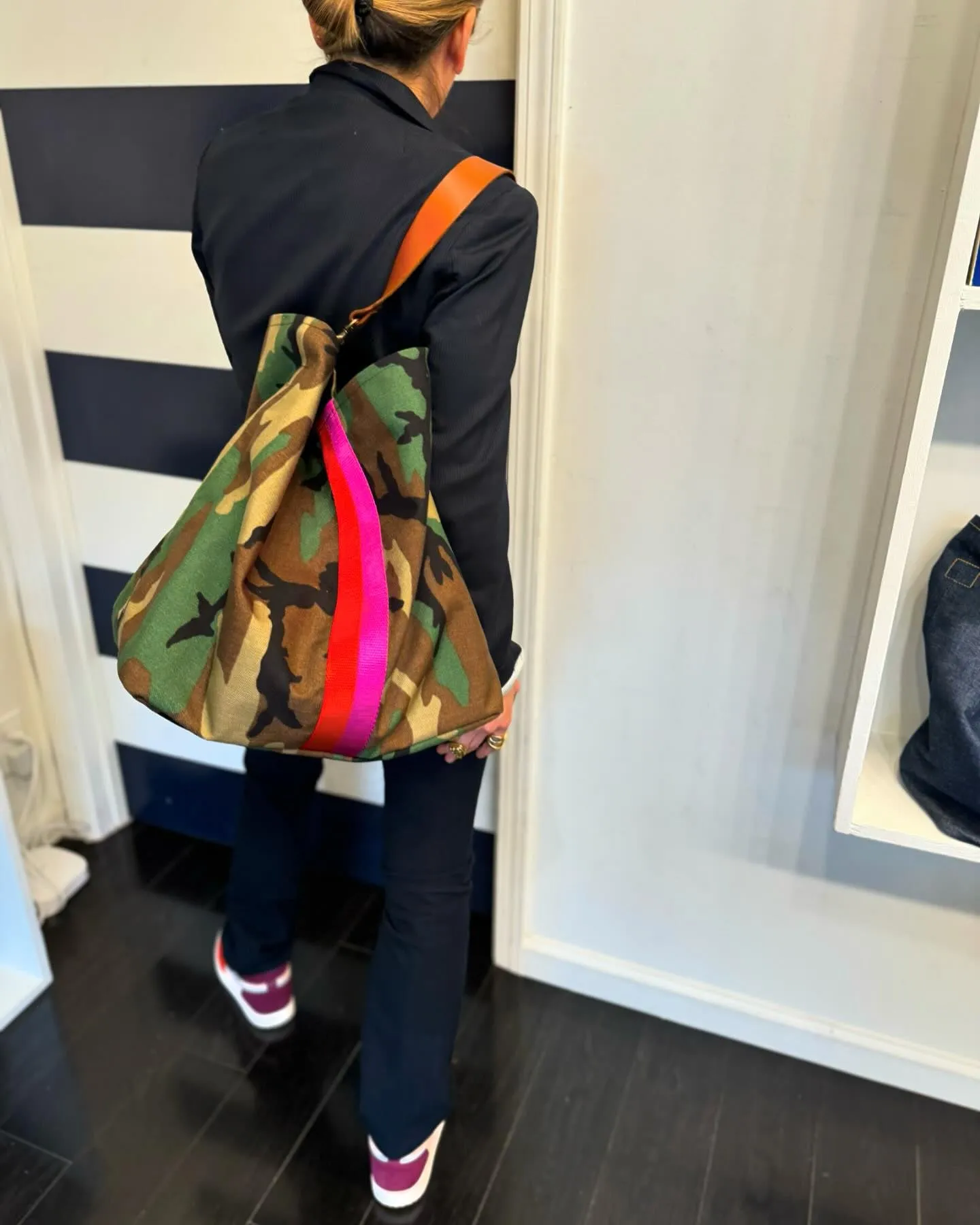 Jane - Nylon Camo with Pink & Red Stripe sold by Parker Thatch product image thumbnail 2