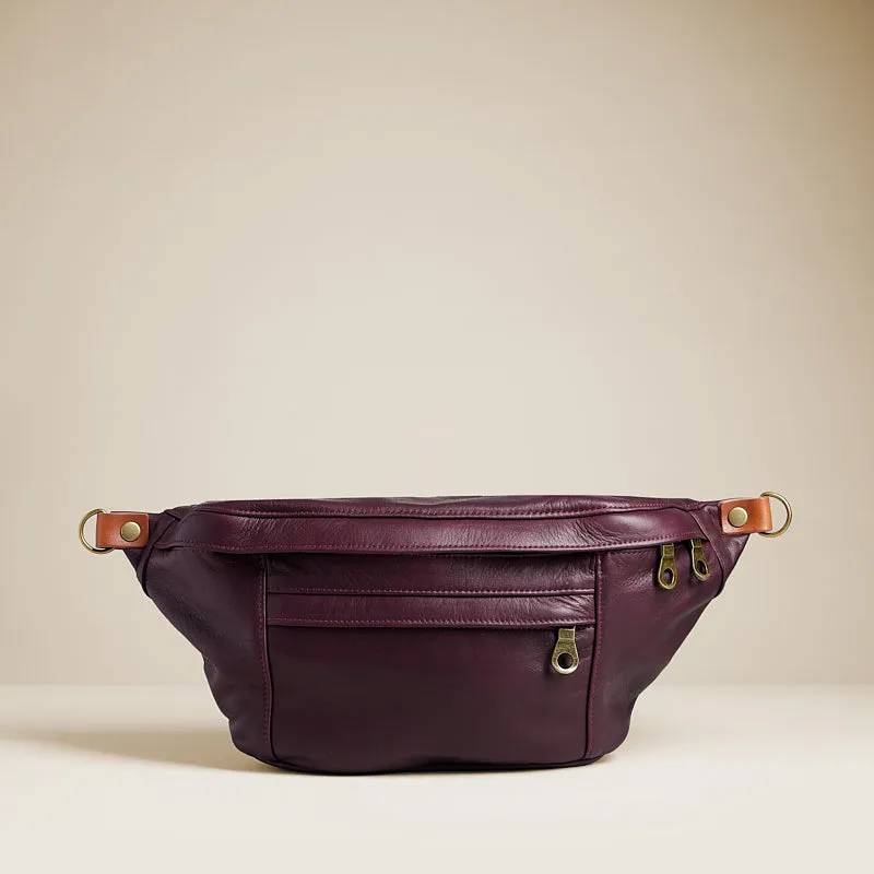 Cross Your Heart Sling - Leather Oxblood Burgundy sold by Parker Thatch