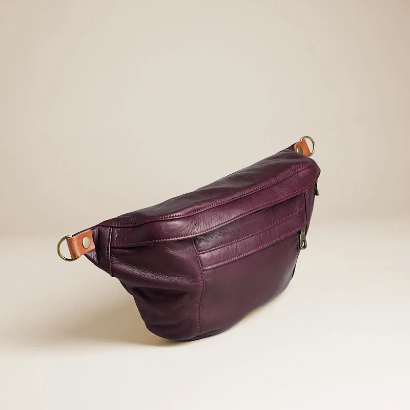 Cross Your Heart Sling - Leather Oxblood Burgundy sold by Parker Thatch product image thumbnail 2