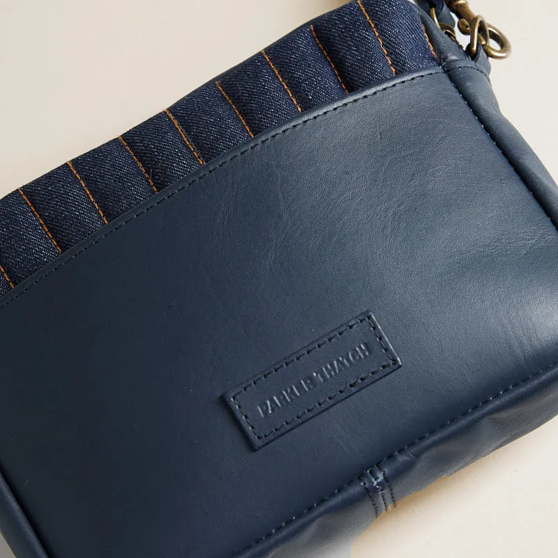 Amelia - Quilted Denim with Navy Leather sold by Parker Thatch product image thumbnail 3