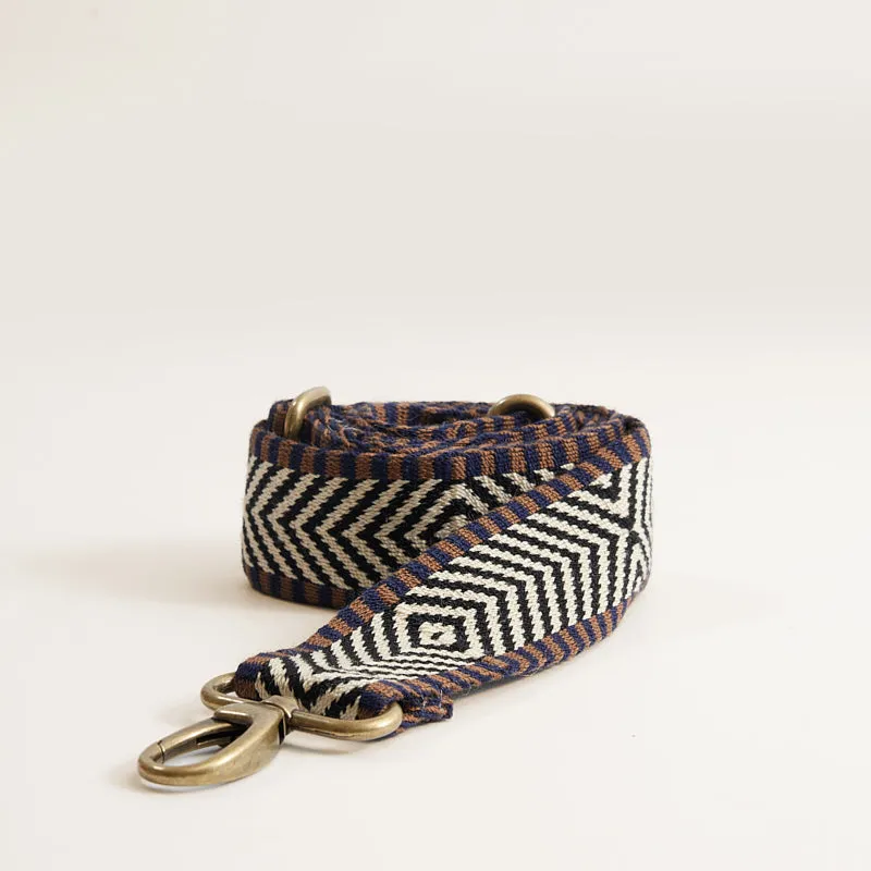 Adjustable Hand-Woven Crossbody Strap - Neutral Pattern sold by Parker Thatch