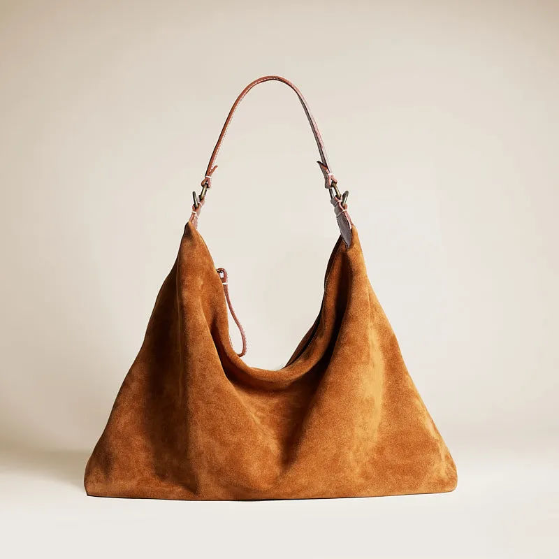 Maurice Hobo - Suede Caramel sold by Parker Thatch
