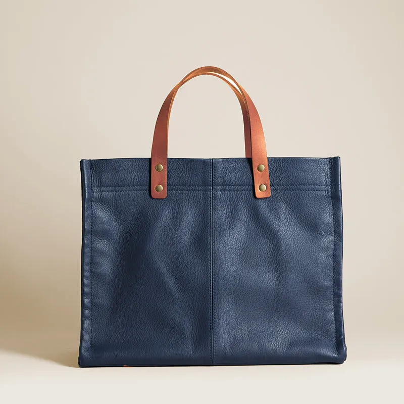 Medium Mimi - Leather Navy sold by Parker Thatch