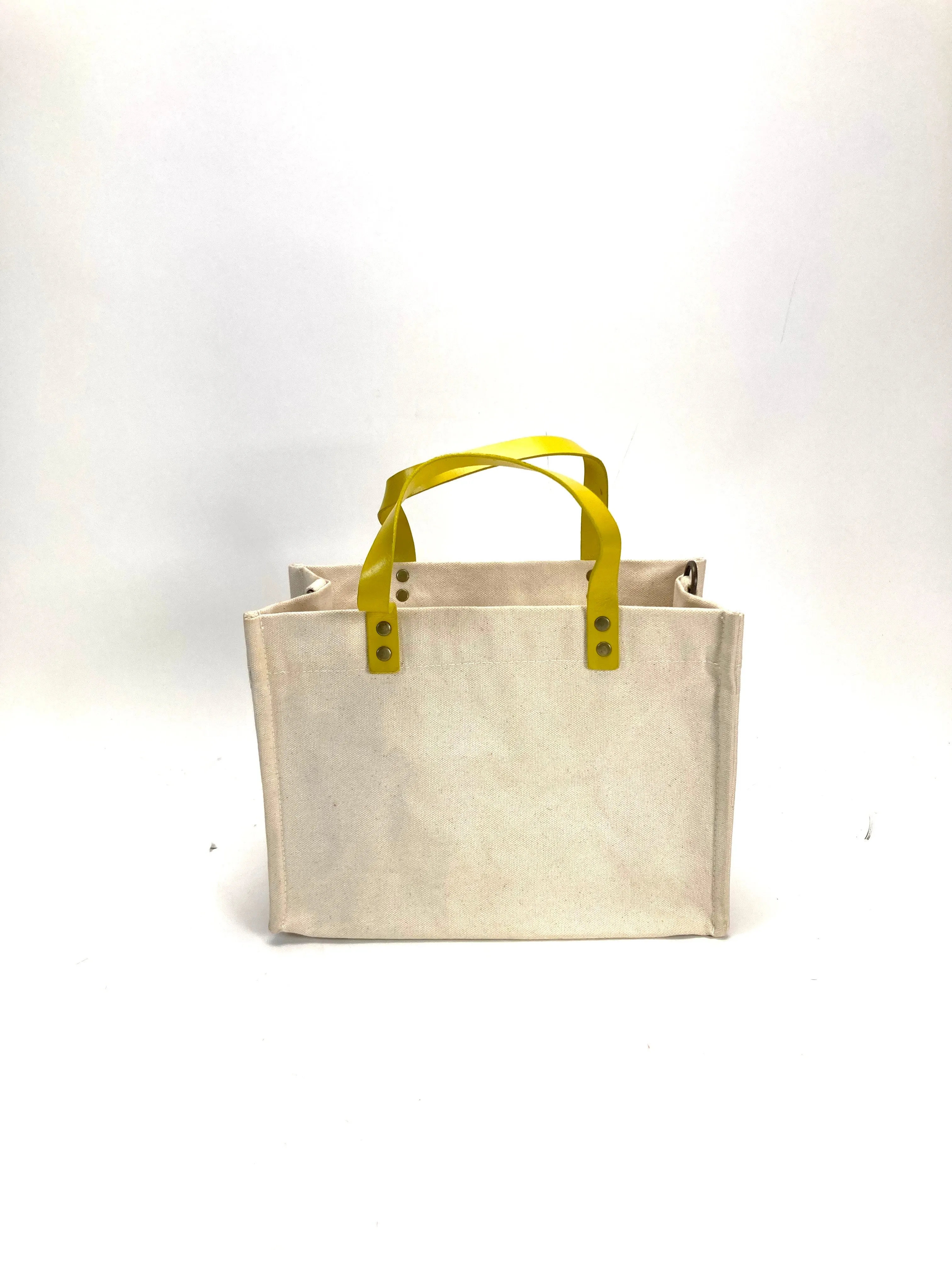 Worn & Loved - Small Mimi Canvas with Yellow Handles sold by Parker Thatch