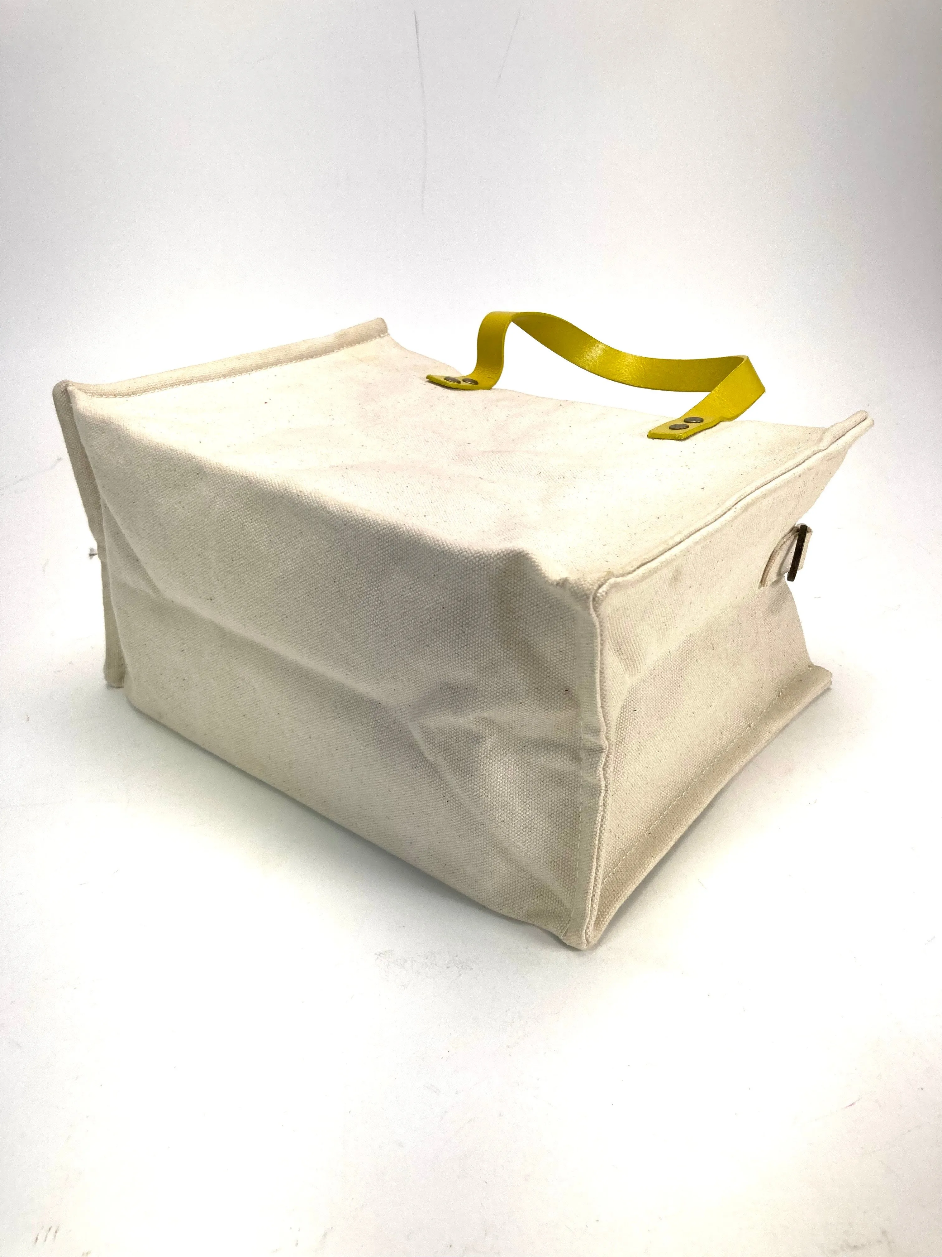 Worn & Loved - Small Mimi Canvas with Yellow Handles sold by Parker Thatch product image thumbnail 3