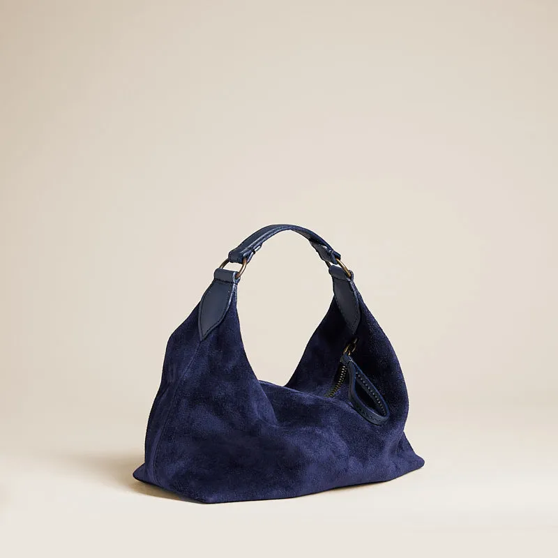 Small Maurice Hobo - Suede Navy sold by Parker Thatch product image thumbnail 2