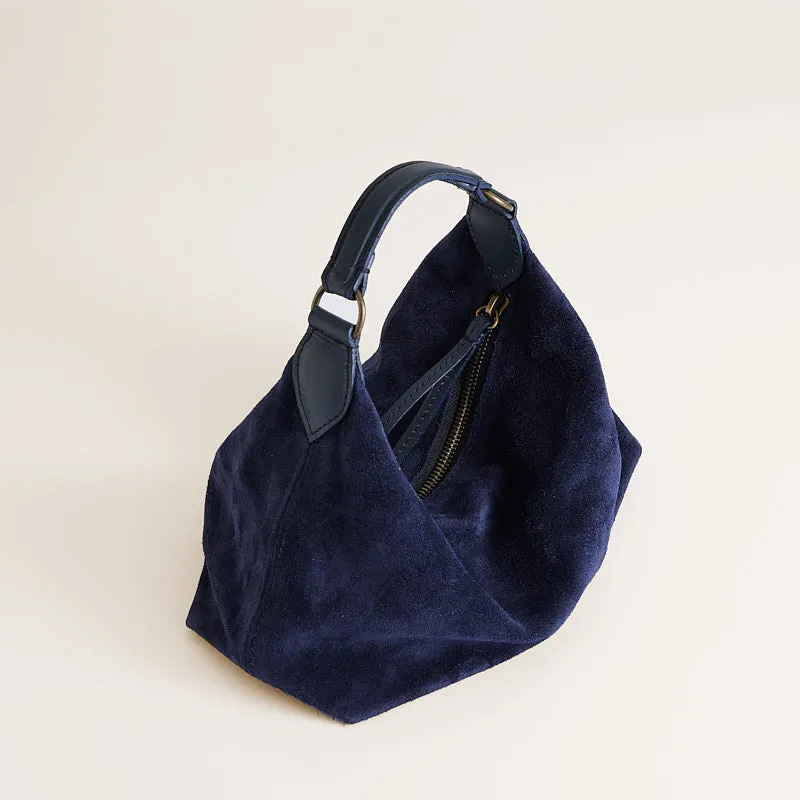 Small Maurice Hobo - Suede Navy sold by Parker Thatch product image thumbnail 3