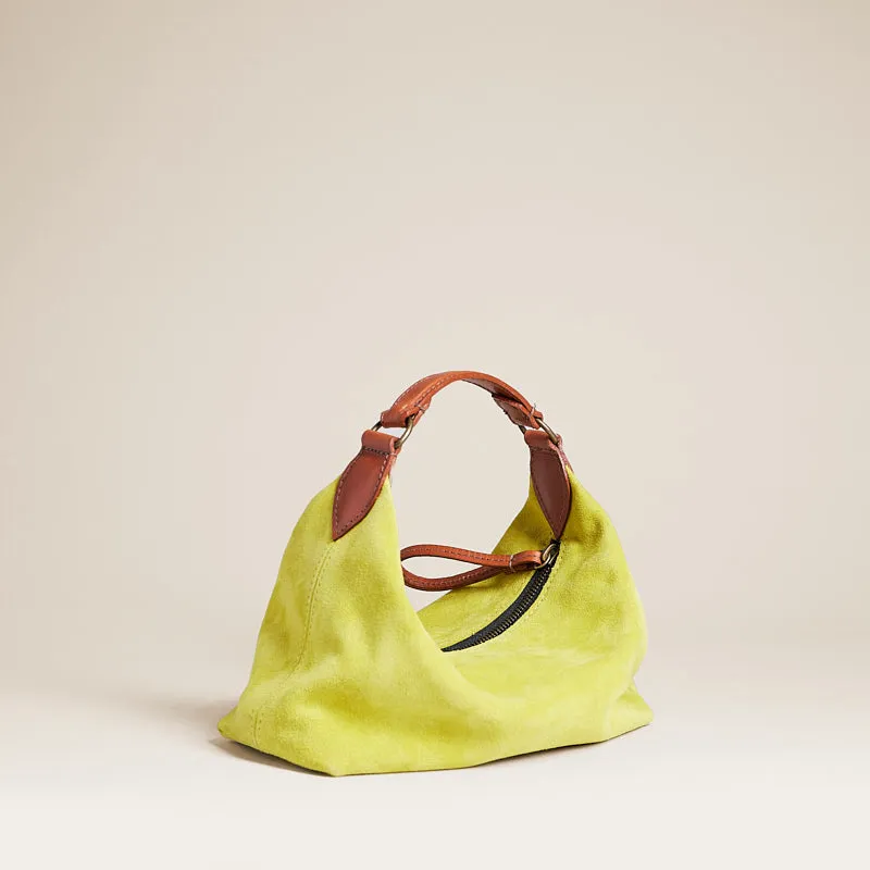 Small Maurice Hobo - Suede Chartreuse sold by Parker Thatch product image thumbnail 2