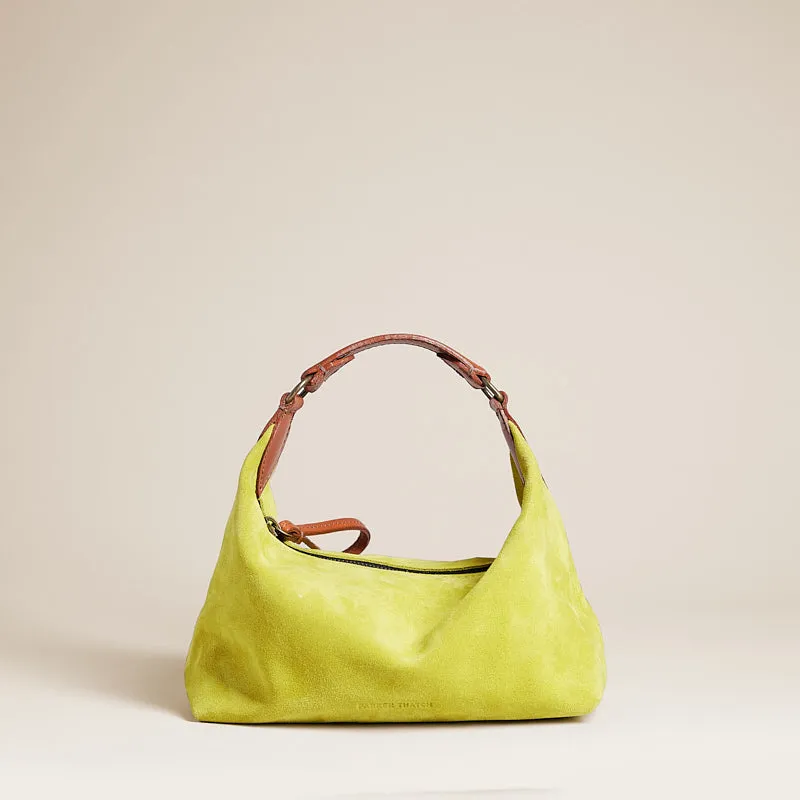 Small Maurice Hobo - Suede Chartreuse sold by Parker Thatch