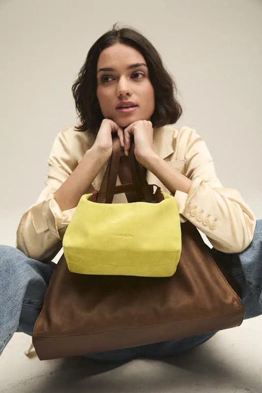 Small Maurice Hobo - Suede Chartreuse sold by Parker Thatch product image thumbnail 4