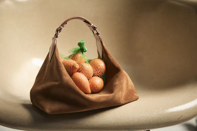 Small Maurice Hobo - Suede Caramel sold by Parker Thatch product image thumbnail 4
