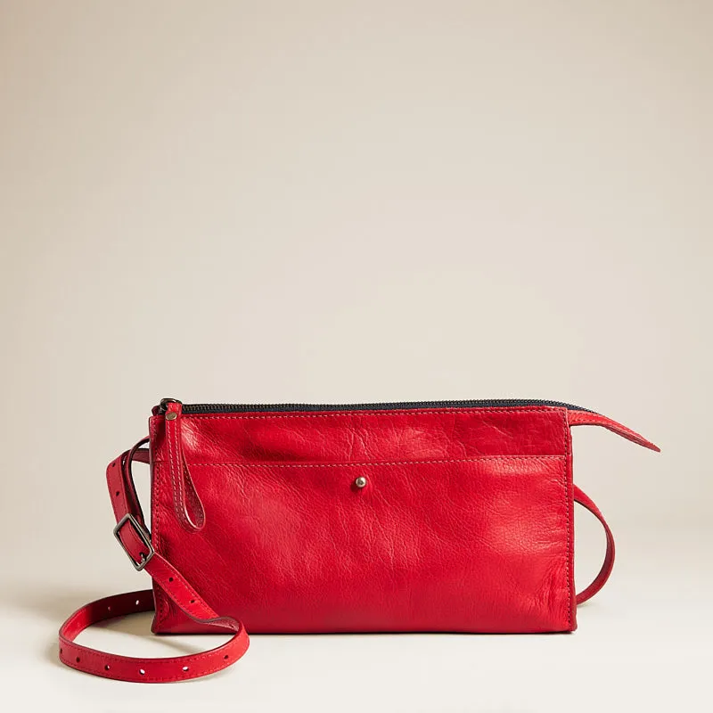 Lily Crossbody - Heritage "Broken-In" Leather Red sold by Parker Thatch