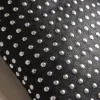 Drawstring Pouch - Leather Black w/ Embossed Silver Dots sold by Parker Thatch