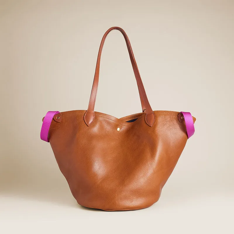 Magic Bag- Leather Cognac sold by Parker Thatch