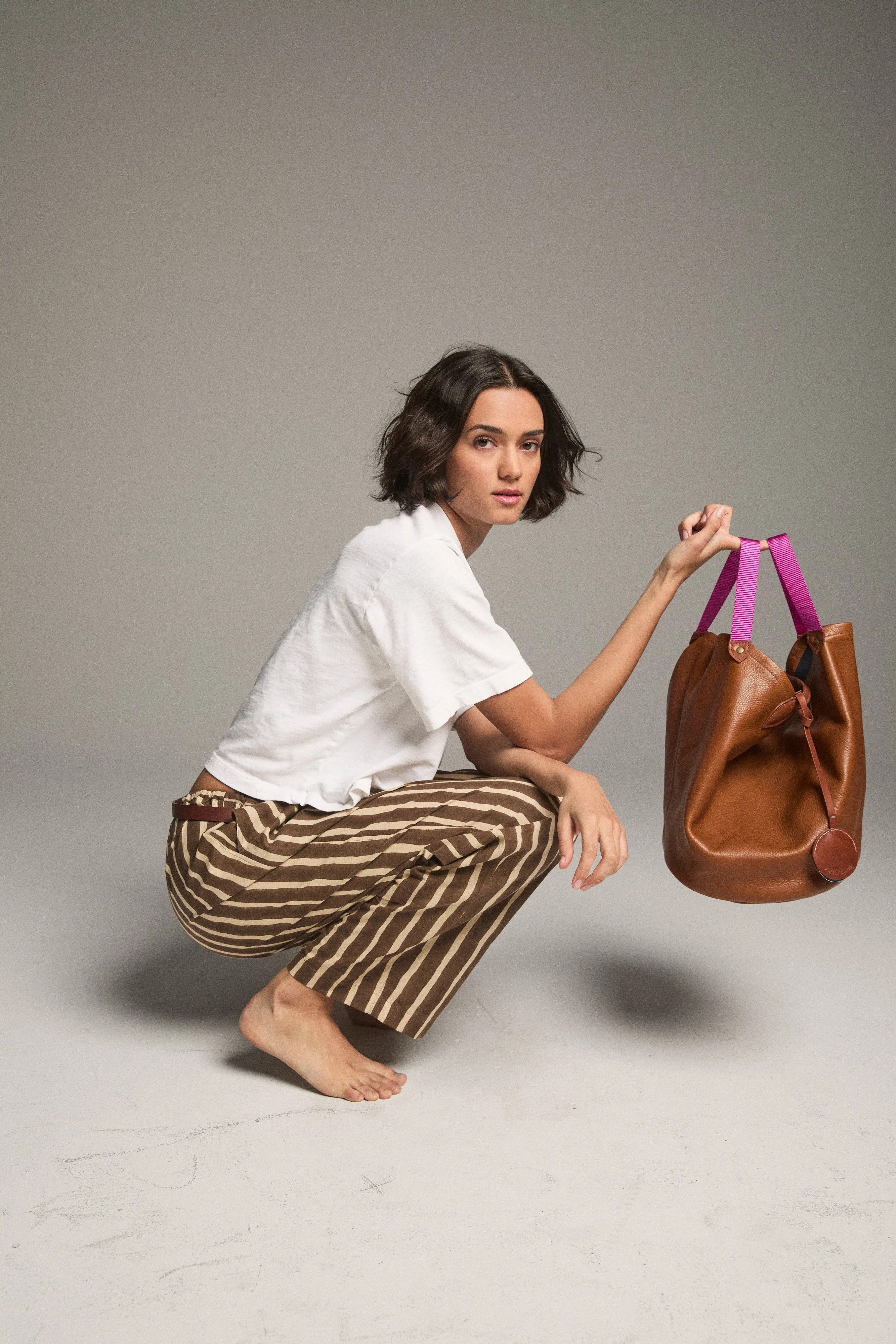 Magic Bag- Leather Cognac sold by Parker Thatch product image thumbnail 4