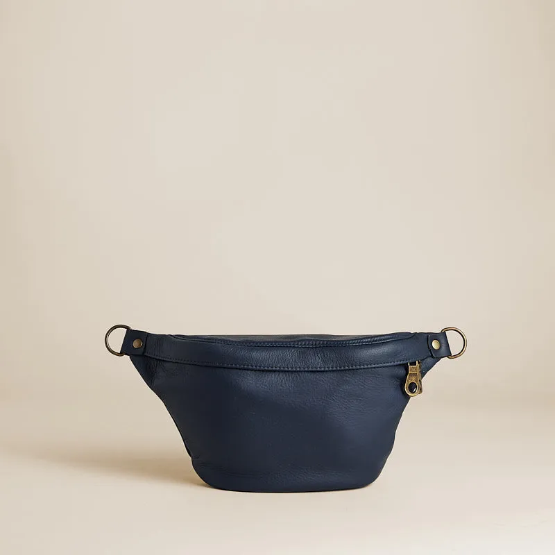 Small Cross Your Heart Sling - Leather Navy sold by Parker Thatch