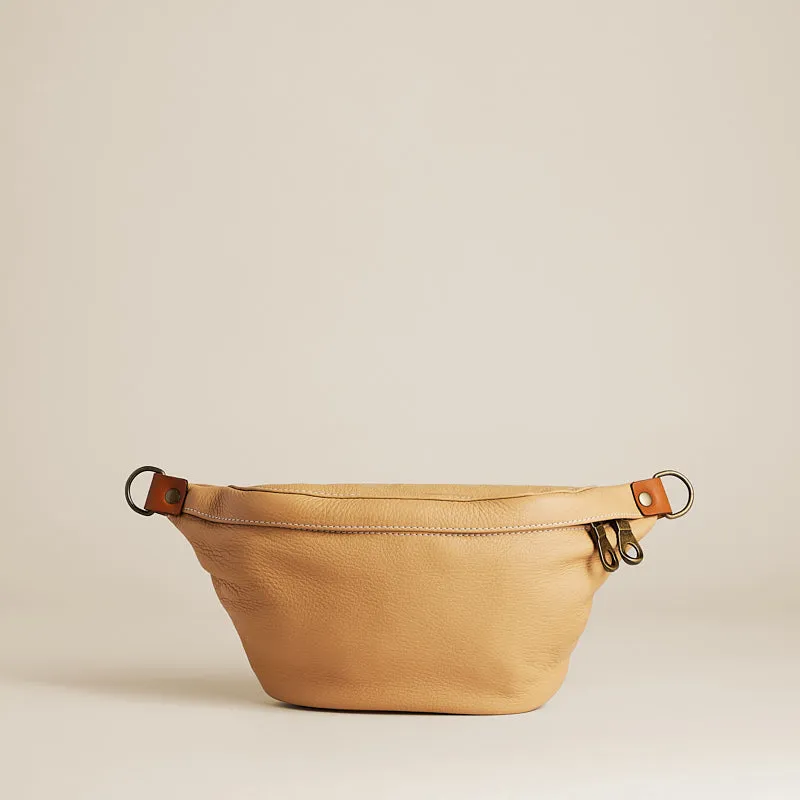 Small Cross Your Heart Sling - Leather Butterscotch sold by Parker Thatch