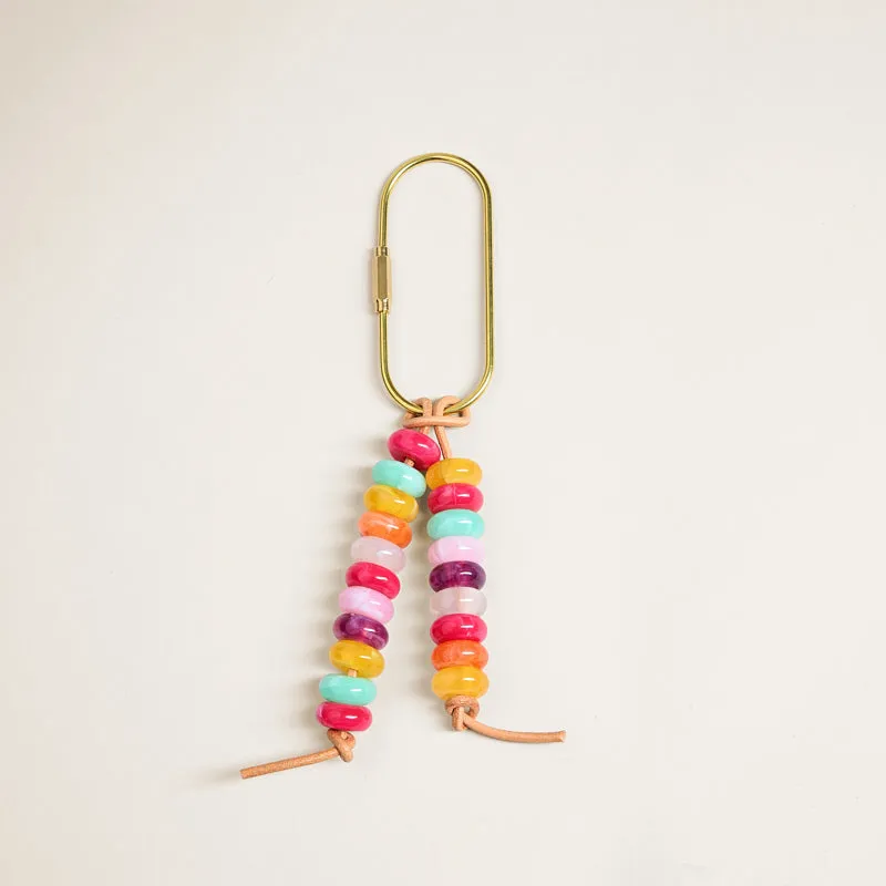 Bright Multi Beads Bag Charm sold by Parker Thatch