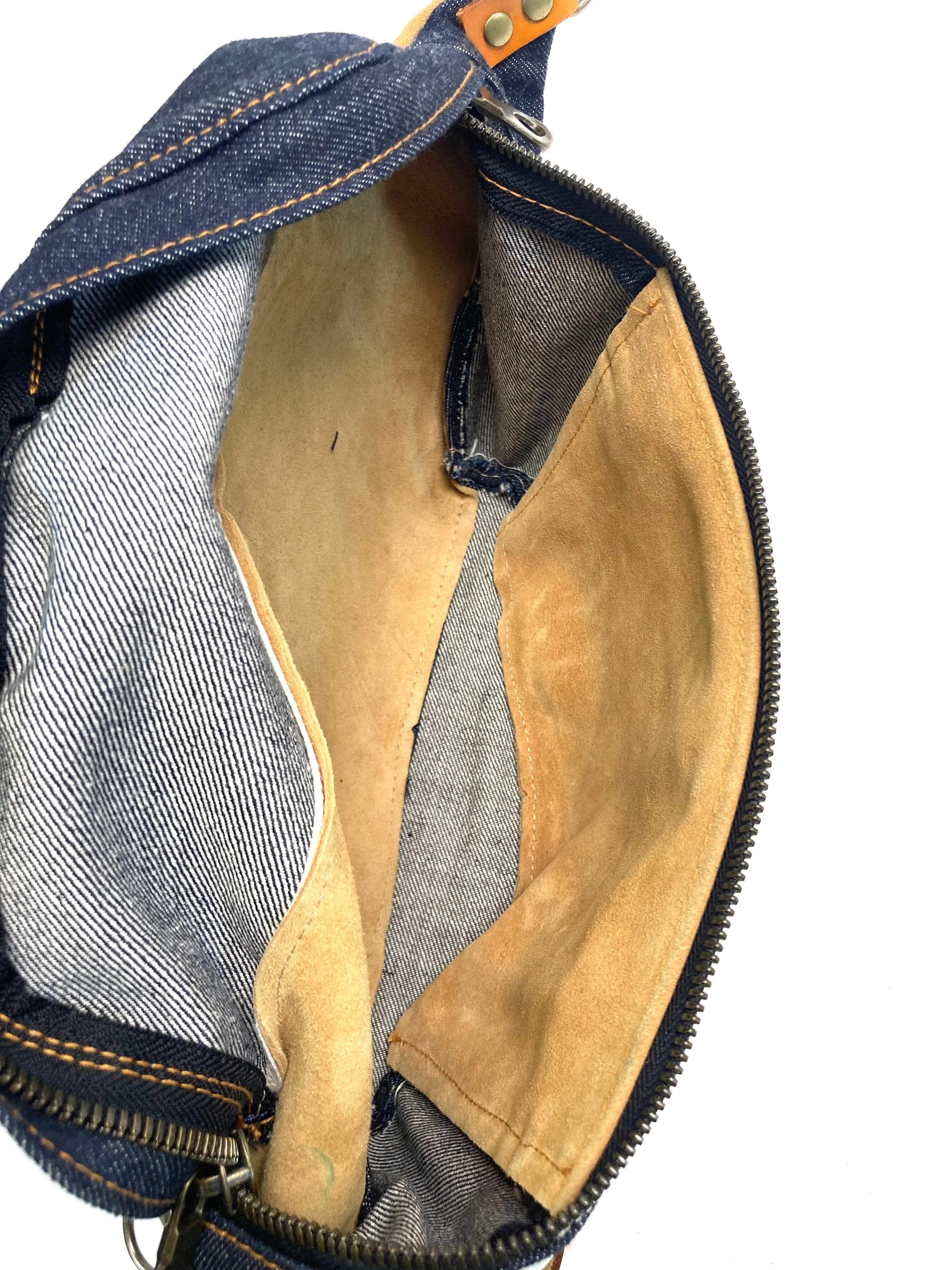 Worn & Loved - Denim & Suede Sling sold by Parker Thatch product image thumbnail 4