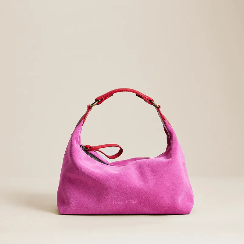 Small Maurice Hobo - Suede Pink sold by Parker Thatch