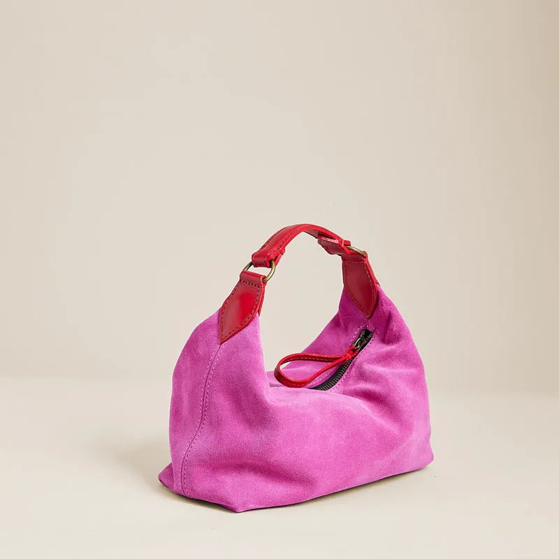 Small Maurice Hobo - Suede Pink sold by Parker Thatch product image thumbnail 2