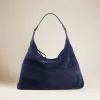 Maurice Hobo - Suede Navy with Navy Handle sold by Parker Thatch