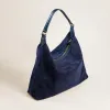 Maurice Hobo - Suede Navy with Navy Handle sold by Parker Thatch