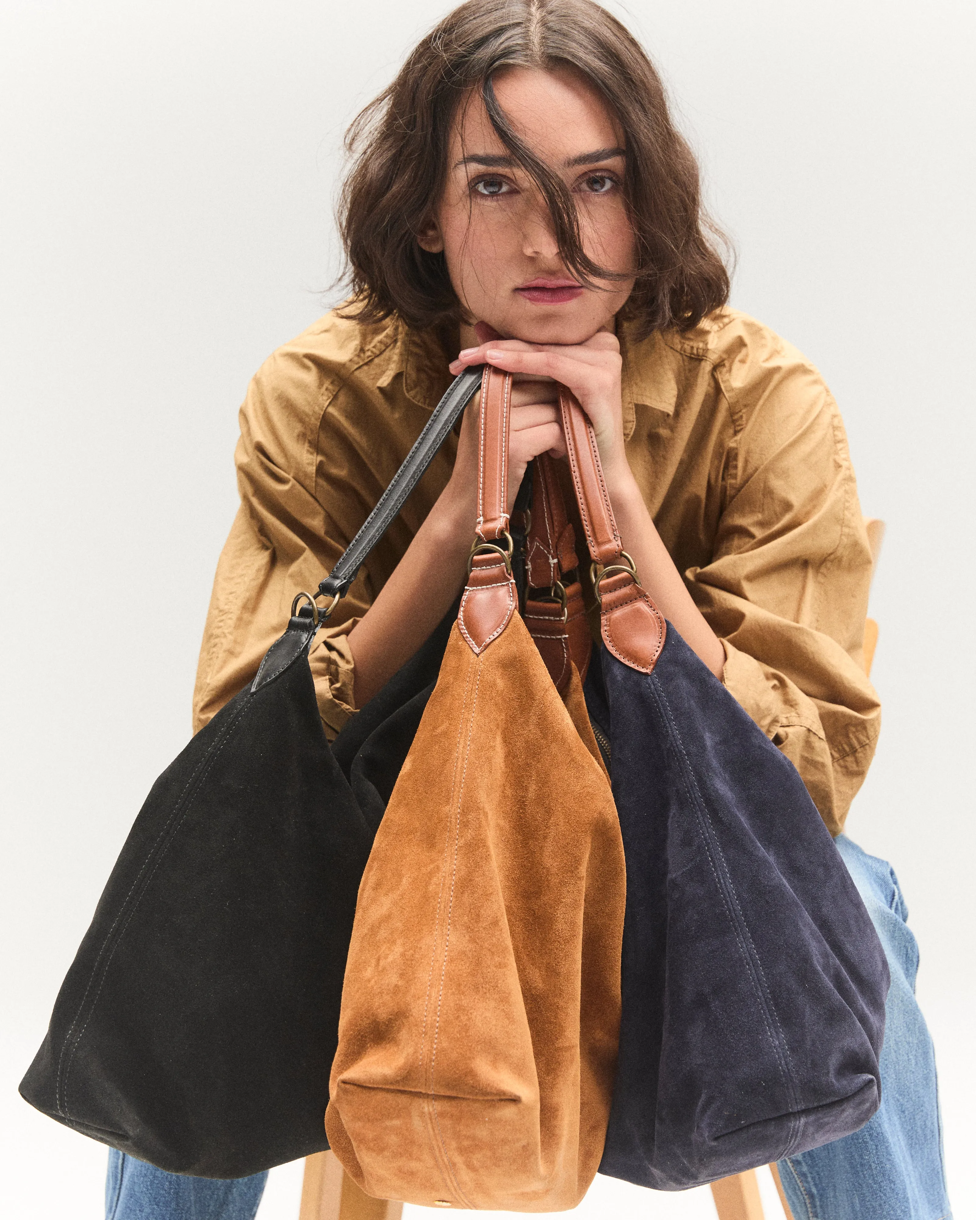 Maurice Hobo - Suede Caramel sold by Parker Thatch product image thumbnail 2