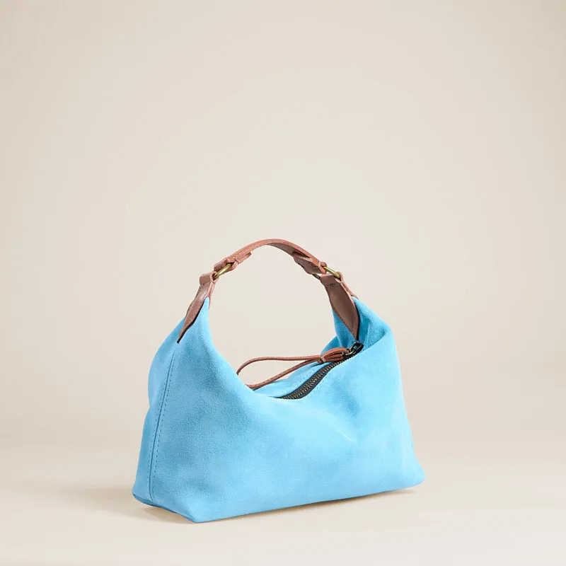 Small Maurice Hobo - Suede Cloud Blue sold by Parker Thatch product image thumbnail 2