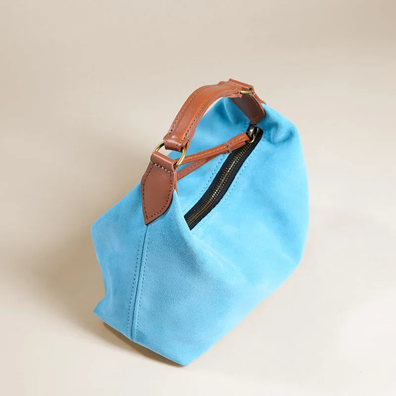 Small Maurice Hobo - Suede Cloud Blue sold by Parker Thatch product image thumbnail 4