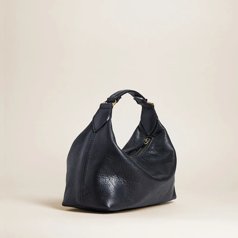 Small Maurice Hobo - Heritage "Broken-In" Leather Black sold by Parker Thatch product image thumbnail 2