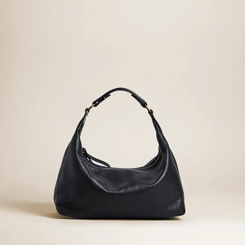 Small Maurice Hobo - Heritage "Broken-In" Leather Black sold by Parker Thatch