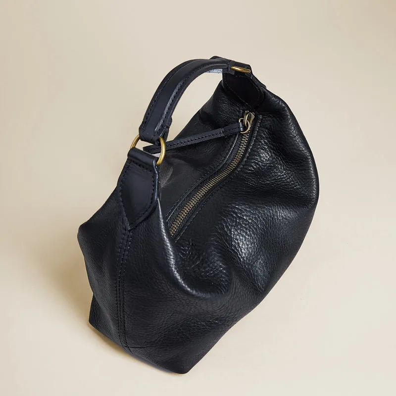 Small Maurice Hobo - Heritage "Broken-In" Leather Black sold by Parker Thatch product image thumbnail 4