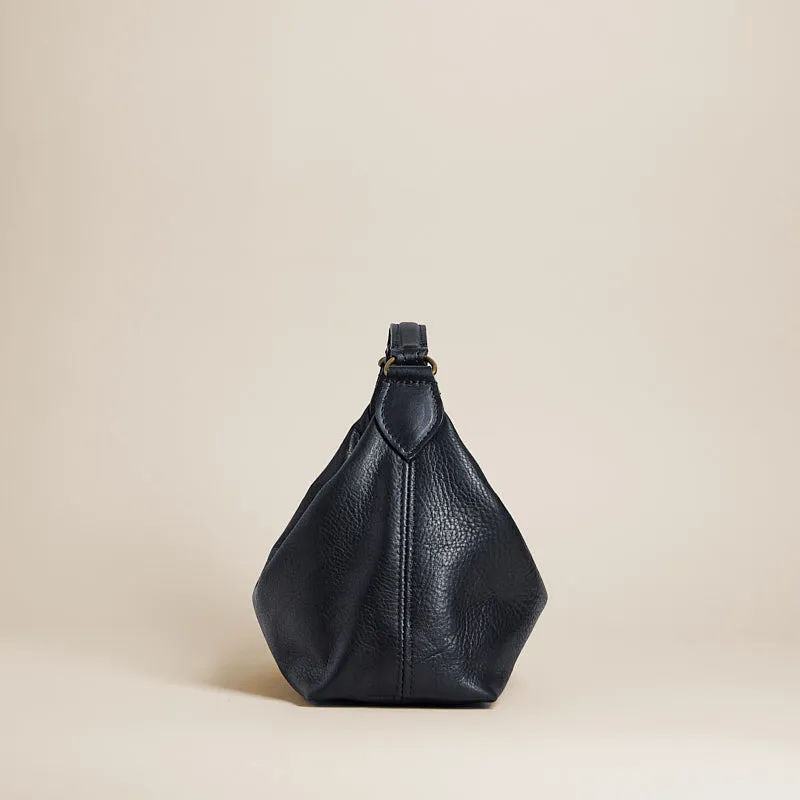 Small Maurice Hobo - Heritage "Broken-In" Leather Black sold by Parker Thatch product image thumbnail 3