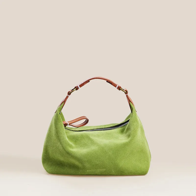 Small Maurice Hobo - Suede Avocado sold by Parker Thatch