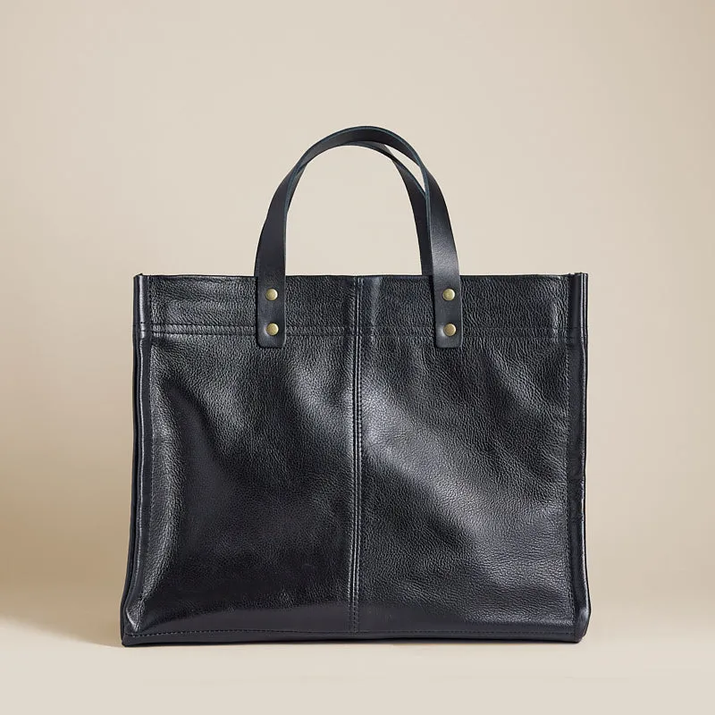 Medium Mimi - Leather Pebbled Black sold by Parker Thatch