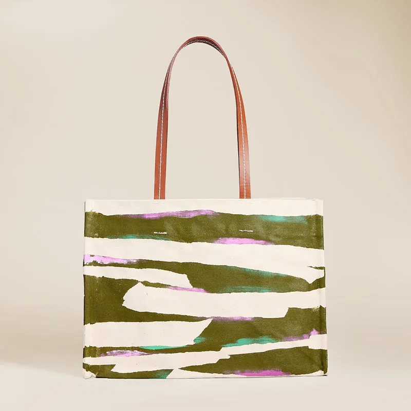 Limited Edition Hand-Painted Canvas Mimi - Stripe sold by Parker Thatch