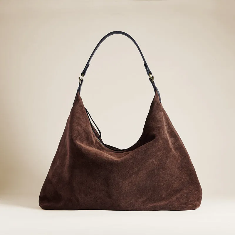 Maurice Hobo - Suede Espresso sold by Parker Thatch