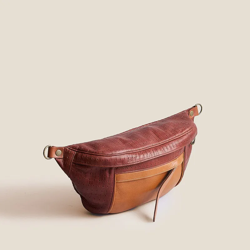 Cross Your Heart Sling - Leather Cognac Basketweave sold by Parker Thatch product image thumbnail 2