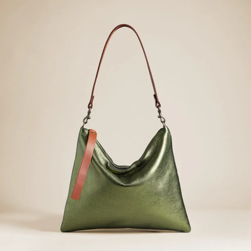 Worn & Loved - Lee Leather Metallic Olive sold by Parker Thatch