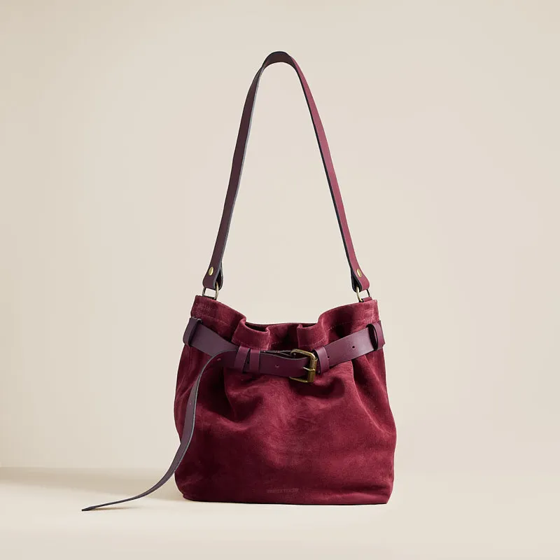 Belted Jane - Suede Bordeaux sold by Parker Thatch