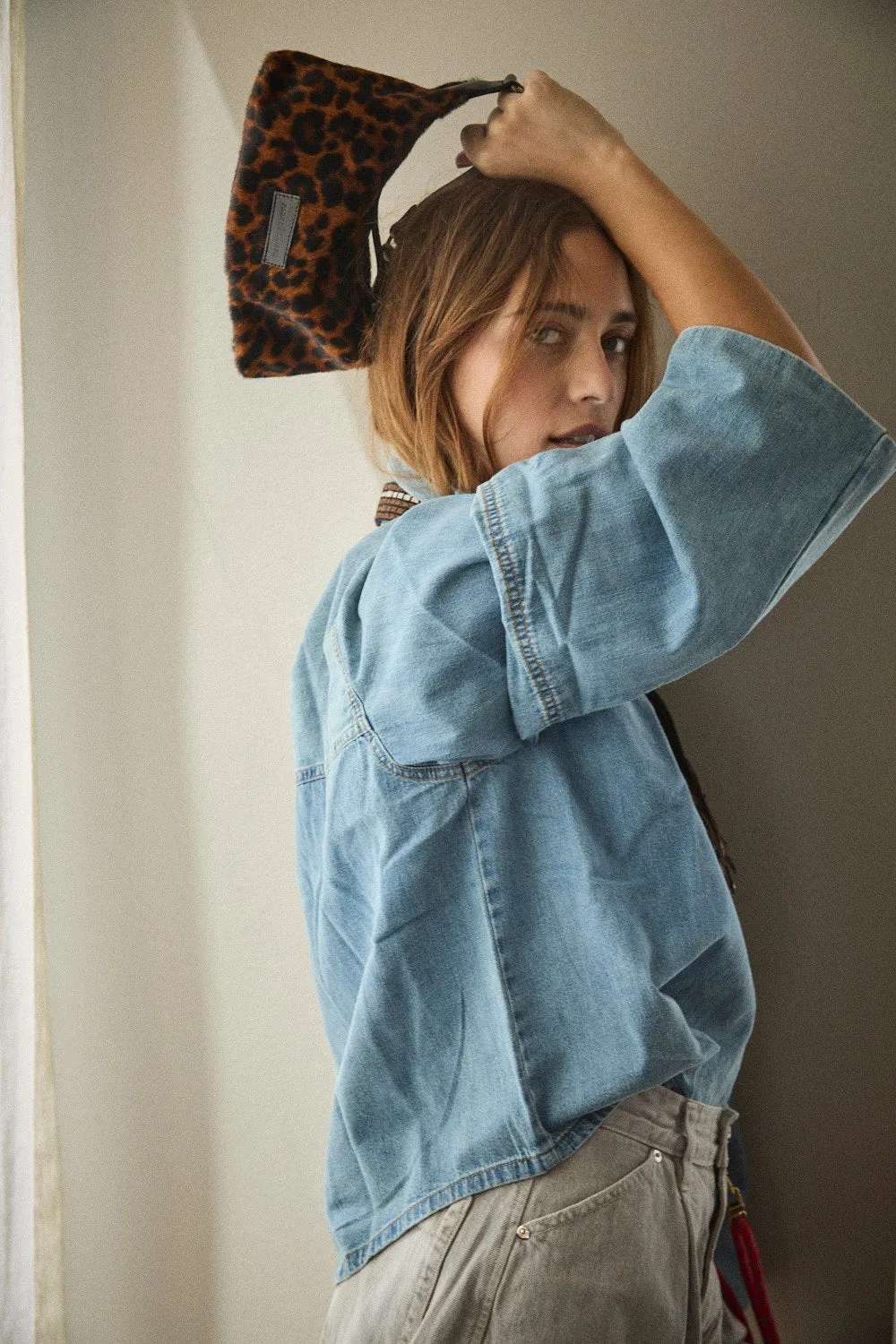 Small Maurice Hobo w/ Convertible Handle - New Leopard sold by Parker Thatch product image thumbnail 5