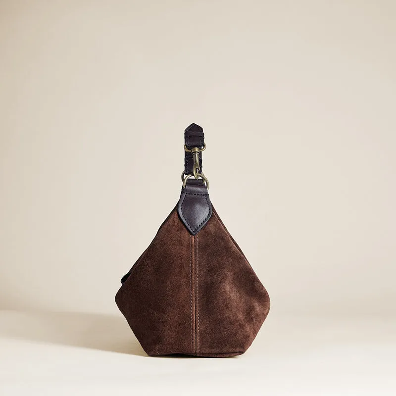 Small Maurice Hobo w/ Convertible Handle - Suede Espresso sold by Parker Thatch product image thumbnail 5