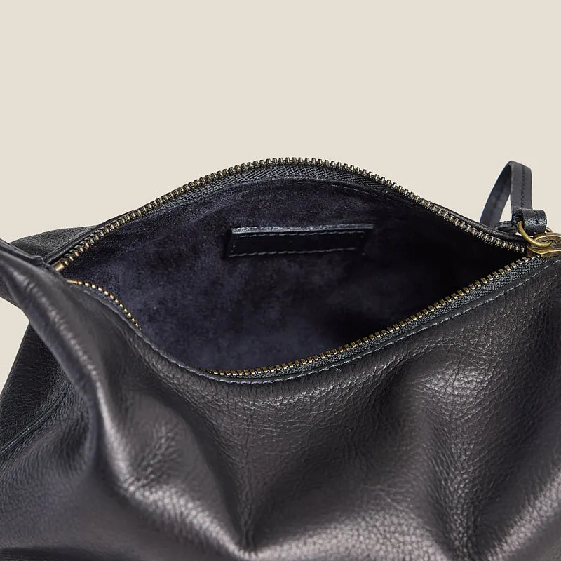 Small Maurice Hobo w/ Convertible Handle - Heritage "Broken-In" Leather Black sold by Parker Thatch product image thumbnail 4