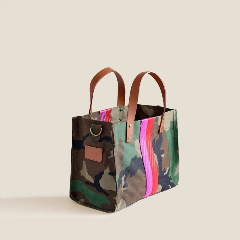 Small Mimi - Nylon Camo with Pink & Red Stripe sold by Parker Thatch product image thumbnail 2