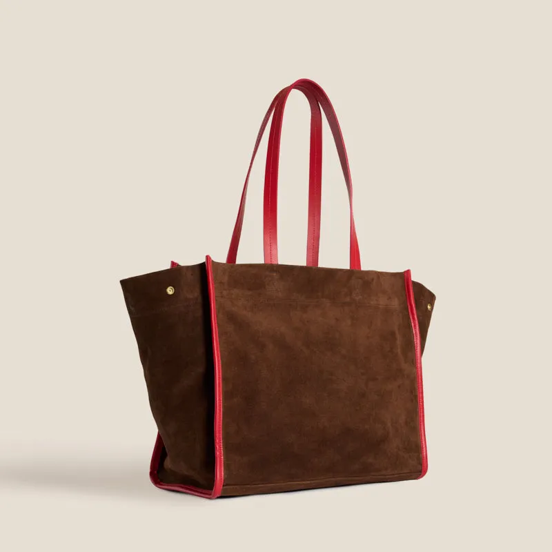 Framed Mimi - Suede Espresso with Red sold by Parker Thatch product image thumbnail 2