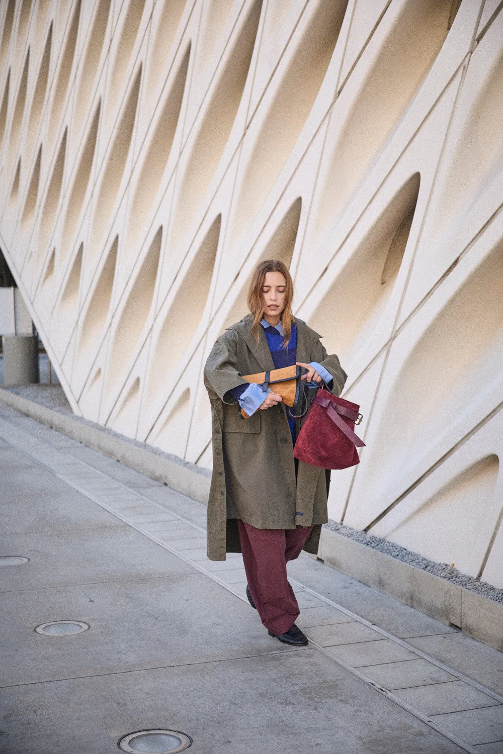 Carolyn Clutch - Suede Caramel with Black sold by Parker Thatch product image thumbnail 3