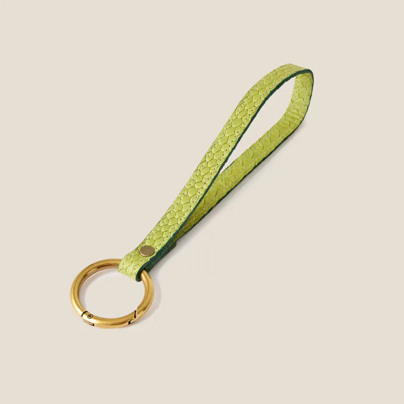 Wristlet Lanyard - Leather Lime Boa sold by Parker Thatch